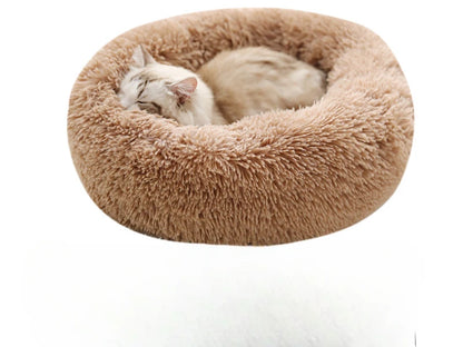 Variant image for Plush Pet Bed for Cats and Small Dogs – Warm, Detachable, Round Design-1