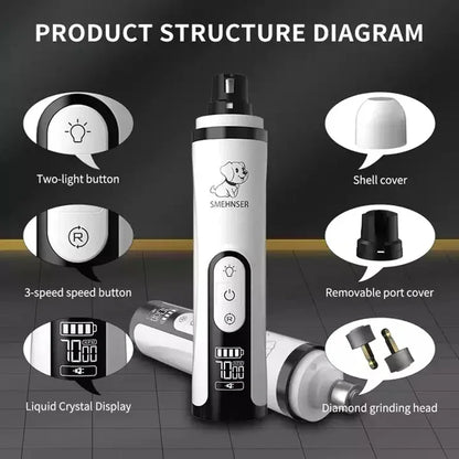 Electric Nail Grinder for Dogs – USB Rechargeable, Low Noise, Durable Design-5