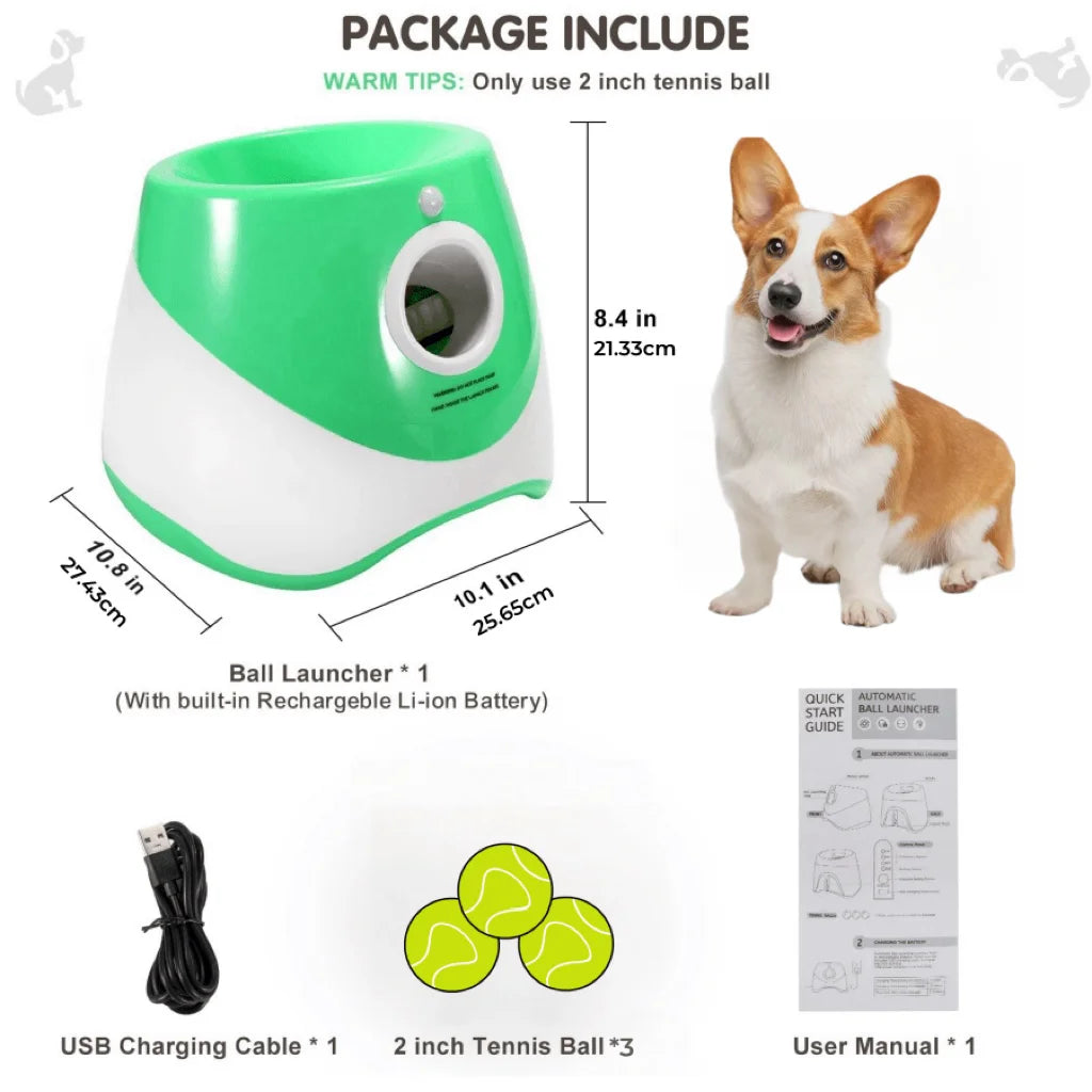Automatic Dog Ball Launcher – Interactive Dog Toy with Rechargeable Design and Adjustable Launch Distance for Active Play-6