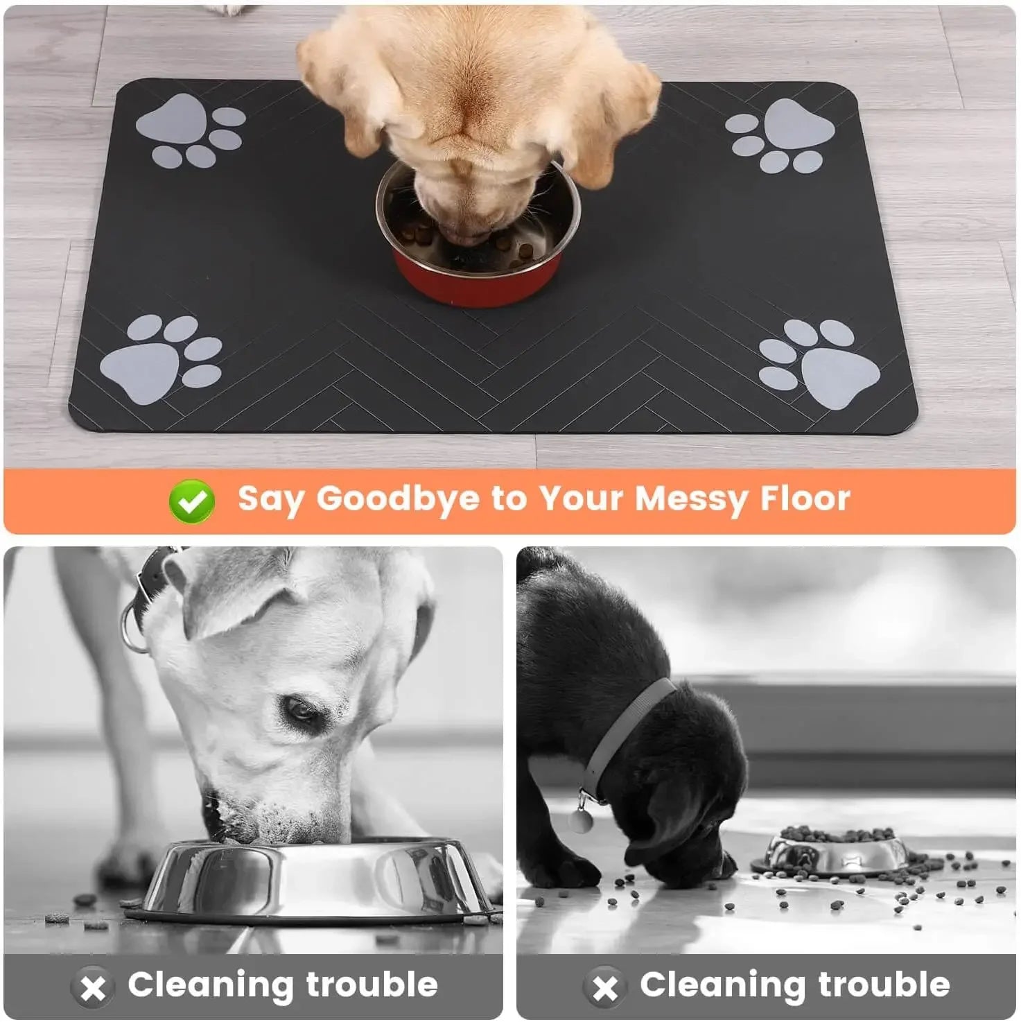 Pet Feeding Mat for Dogs and Cats – Absorbent, Waterproof, Non-Slip Rubber Backing-3