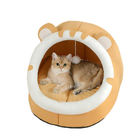 Cat Bed for Kittens – Warm Cushion, Cozy Cat Cave, Soft Fabric-4