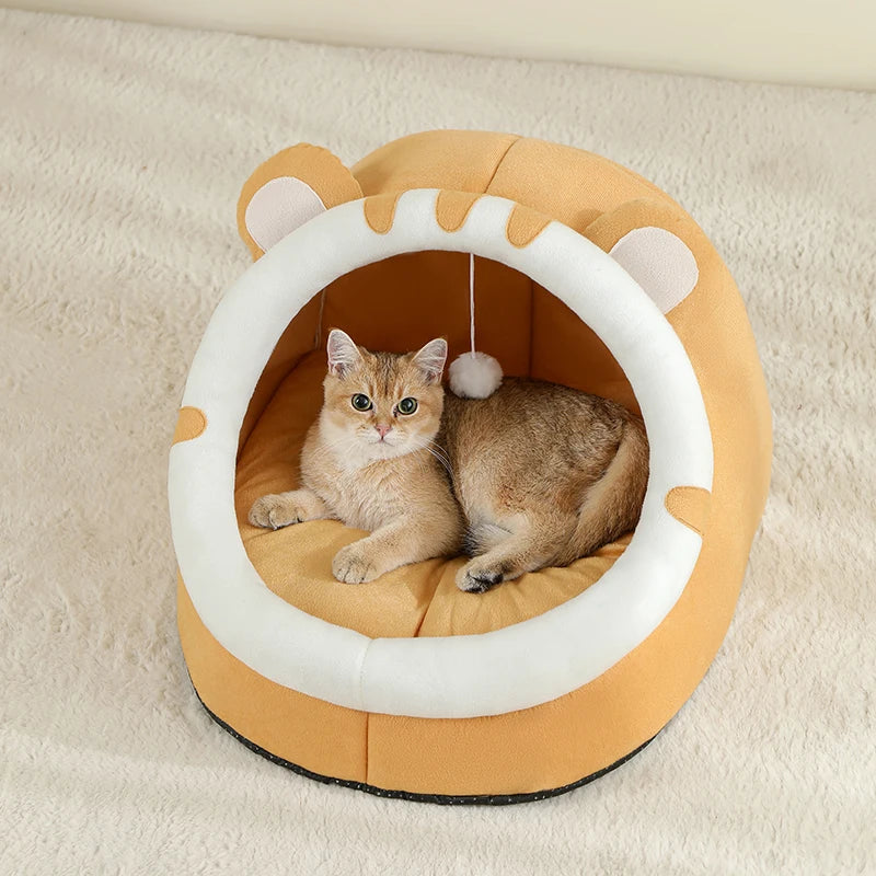 Variant image for Cat Bed for Kittens – Warm Cushion, Cozy Cat Cave, Soft Fabric-1