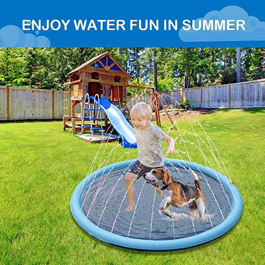 Inflatable Water Sprinkler Pad for Dogs – Summer Cooling Mat, Interactive Fountain, Durable PVC-2