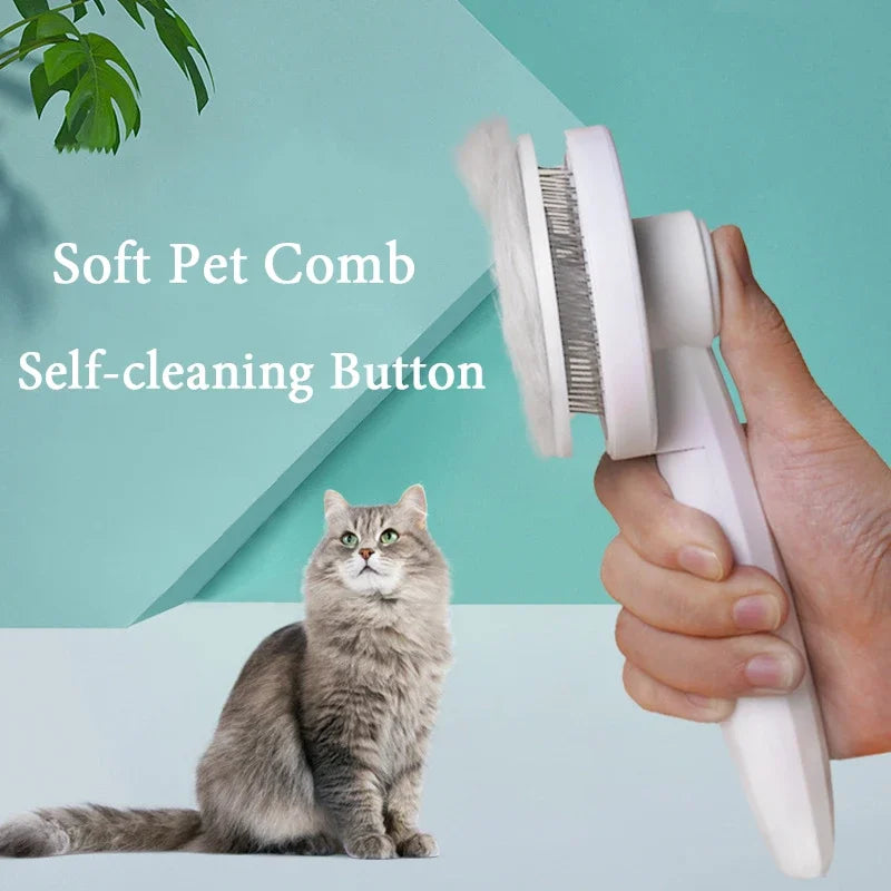 Grooming Brush for Dogs – Efficient Deshedding, Self-Cleaning, Comfortable Grip-3