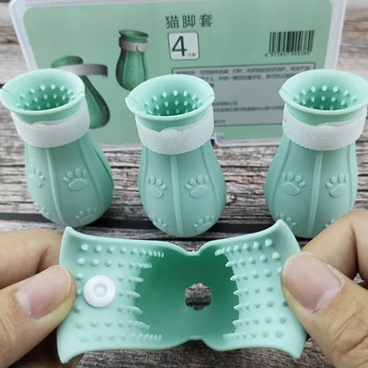 Variant image for Cat Bath Shoes – Adjustable Anti-Scratch Boots, Soft Silicone, Easy to Clean-3