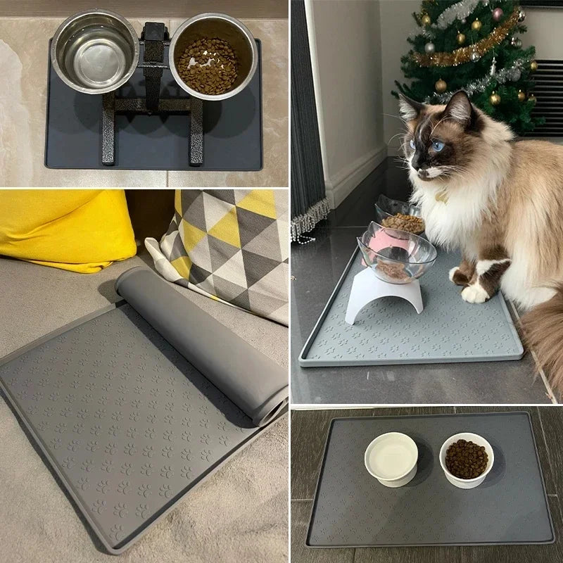 Feeding Mat for Dogs and Cats – Waterproof Silicone, Easy to Clean, Space-Saving Design-5