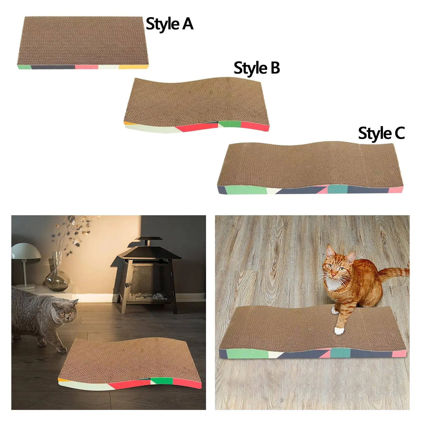 Cat Scratcher for Indoor Cats – Durable Corrugated Cardboard, Multi-Functional Lounge Bed-3