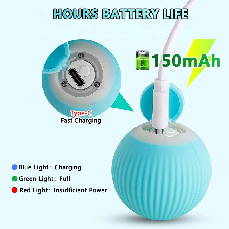 Interactive Cat Toy – Automatic Rolling, Quiet Operation, Durable Silicone-4