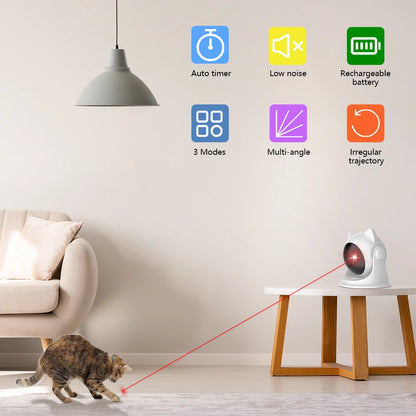 Automatic Laser Cat Toy – Interactive Play, Rechargeable, Adjustable Speed Modes-3