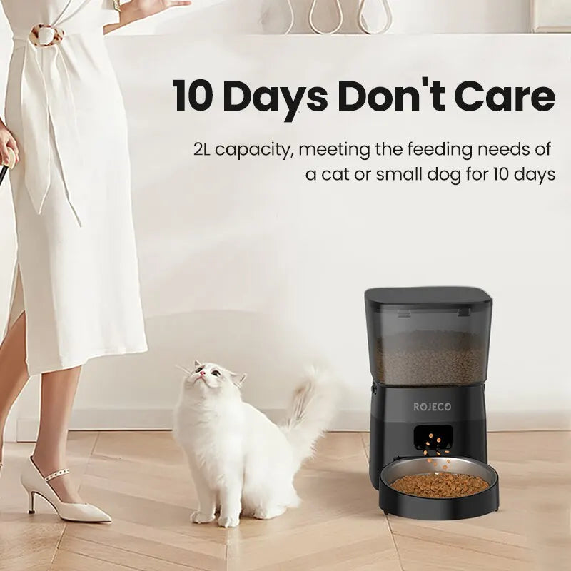 Automatic Pet Feeder with Smart Control for Cats and Dogs – Programmable Dry Food Dispenser, BPA-Free, 5L Capacity-5