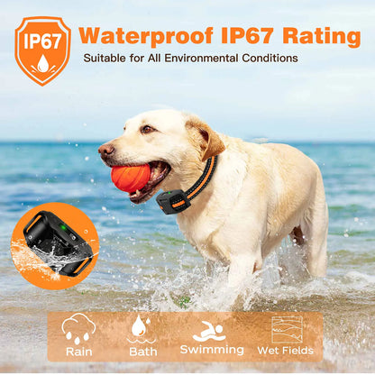 3300Ft Waterproof Electric Dog Training Collar with Remote Control - Shock, Vibration, Sound Modes for 5-120lbs Dogs-6