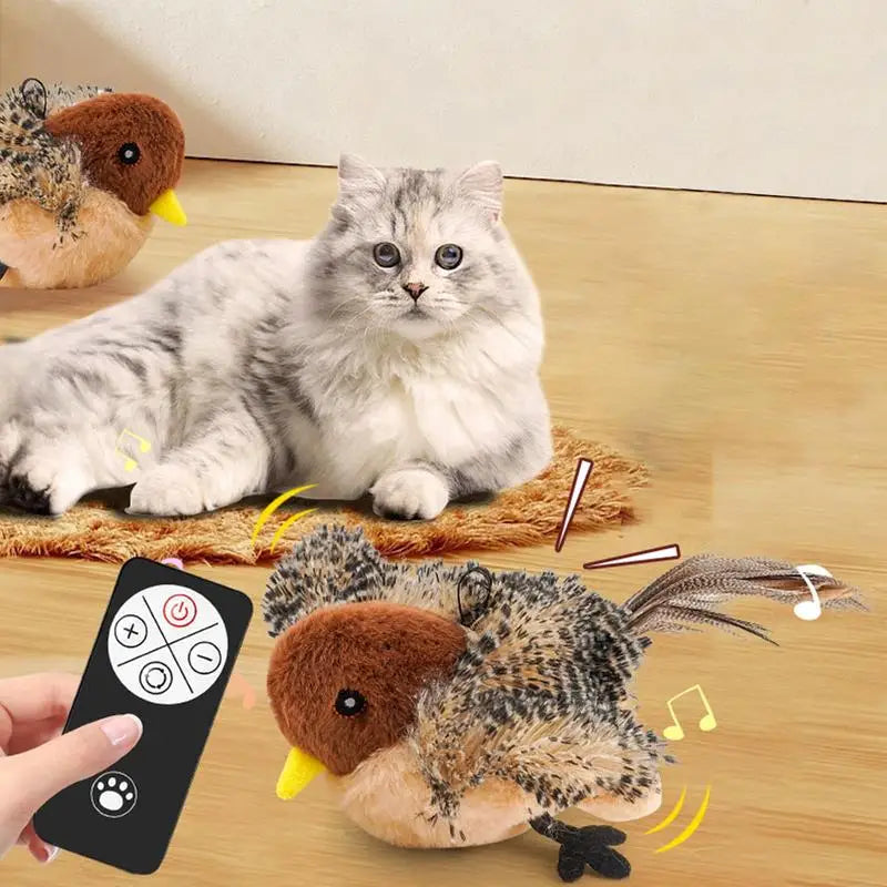 Interactive Cat Toy – USB Rechargeable, Remote Control, Flapping Bird-2