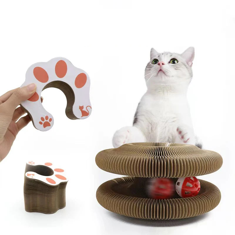 Interactive Cat Toy for Cats – Multi-Shape Corrugated Cardboard, Durable Design, Built-In Bell-4