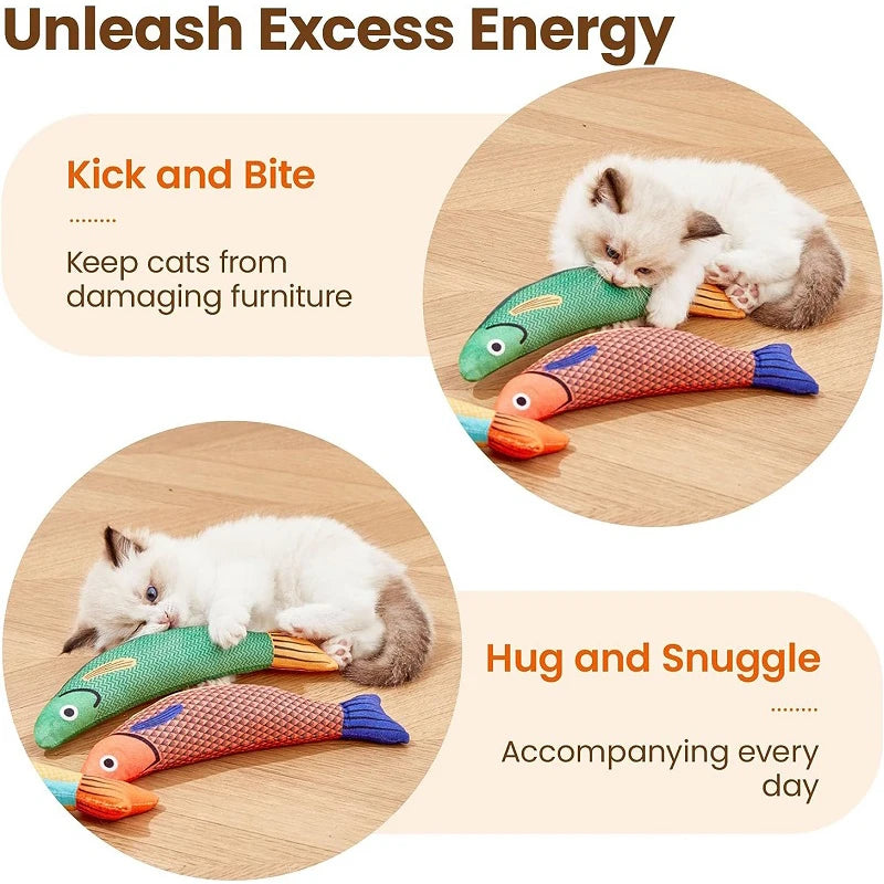 Interactive Cat Toy – 3D Simulation Fish, Catnip-Infused, Soft Plush Chew Toy-6