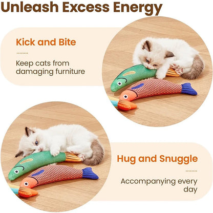 Interactive Cat Toy – 3D Simulation Fish, Catnip-Infused, Soft Plush Chew Toy-6