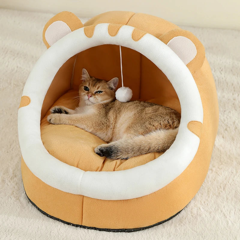 Cat Bed for Kittens – Warm Cushion, Cozy Cat Cave, Soft Fabric-6