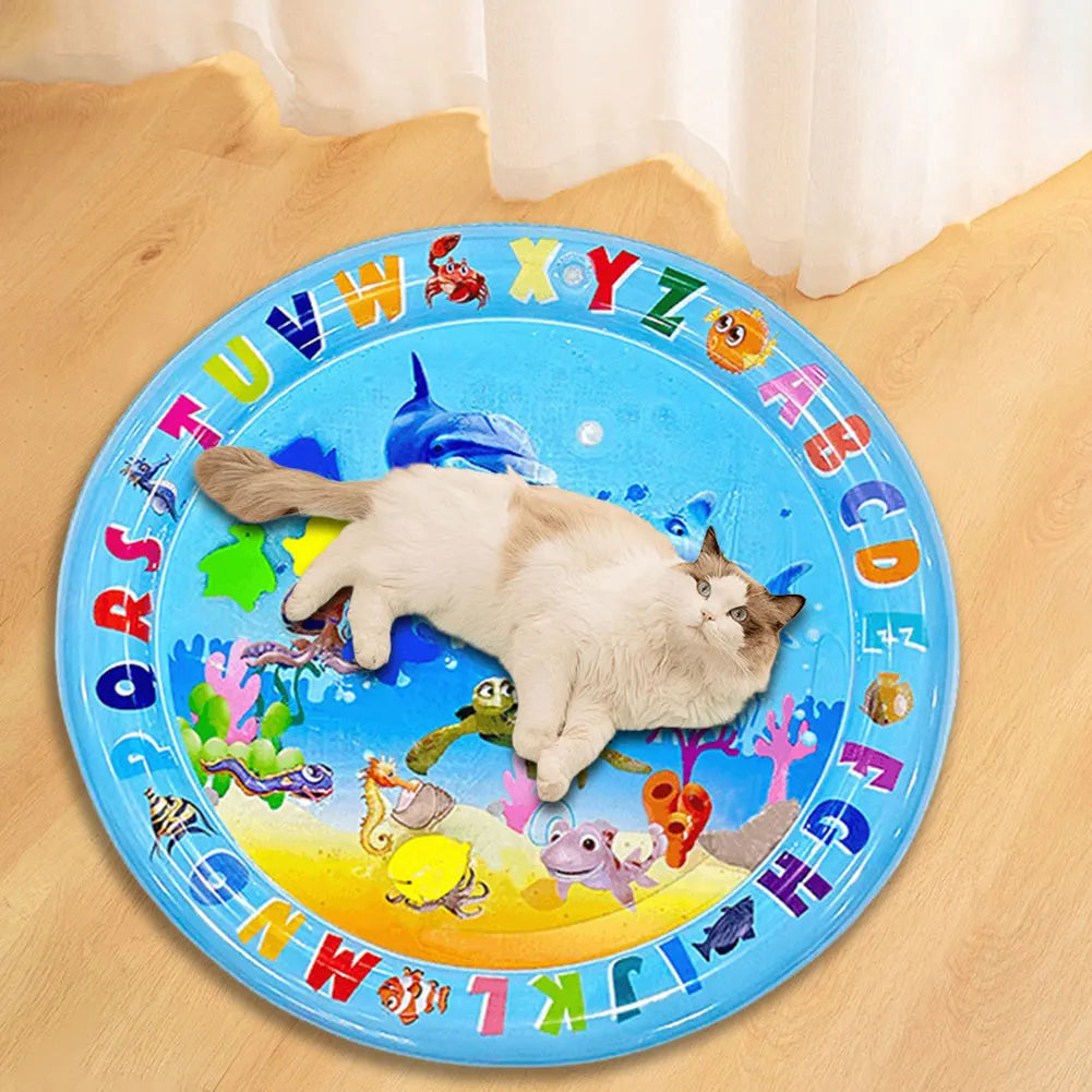 Inflatable Water Play Mat for Cats and Dogs – Interactive Sensory Toy, Ocean Theme, Durable PVC-6