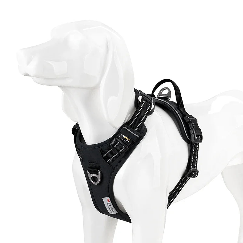 Adjustable No-Pull Dog Harness with Reflective Nylon – Comfortable Step-In Design for Easy Control, Fits All Breeds-3