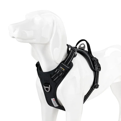Adjustable No-Pull Dog Harness with Reflective Nylon – Comfortable Step-In Design for Easy Control, Fits All Breeds-3