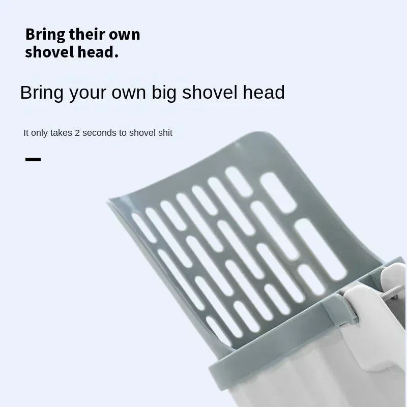 Cat Litter Scoop for Easy Cleaning – Large Capacity, Durable ABS, Built-in Trash Can-4