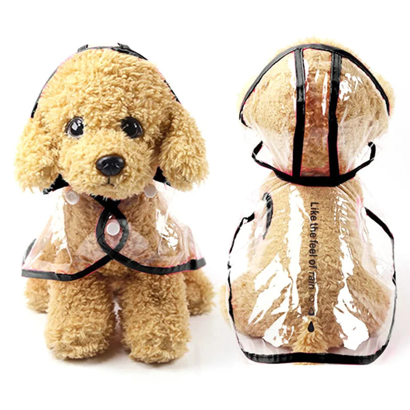 Dog Raincoat for Small to Medium Dogs – Waterproof, Stylish Transparent Design, Soft PVC Material-3