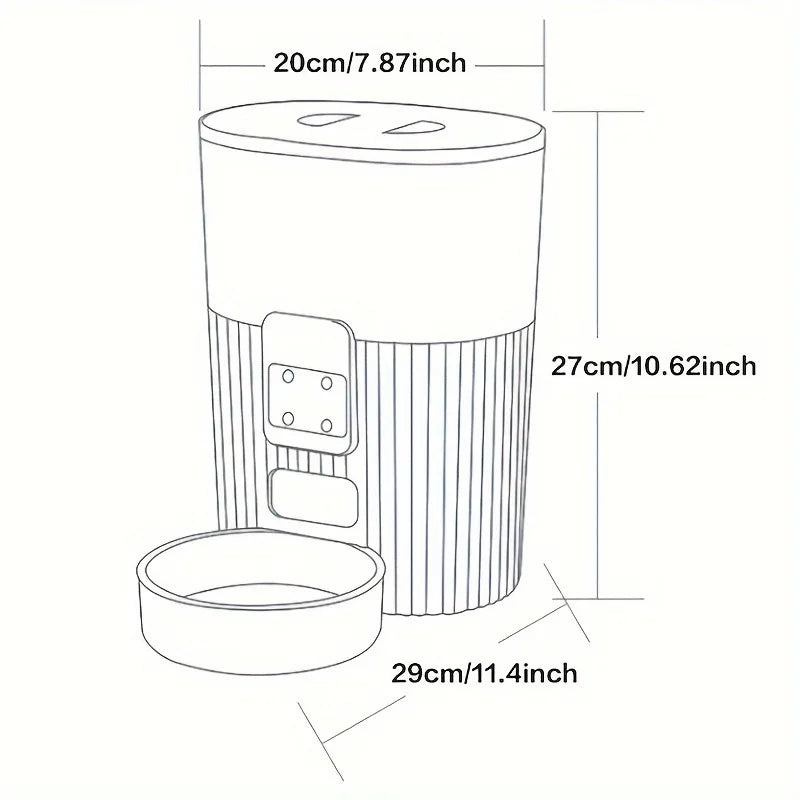Smart Automatic Pet Feeder with WiFi Remote Control for Cats and Dogs - Customizable Schedule, Large Capacity, Easy to Clean-6