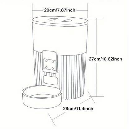 Smart Automatic Pet Feeder with WiFi Remote Control for Cats and Dogs - Customizable Schedule, Large Capacity, Easy to Clean-6