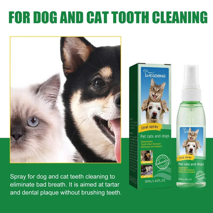 Oral Cleanse Spray for Dogs and Cats – Freshens Breath, Removes Tartar, Natural Herbal Extracts-4