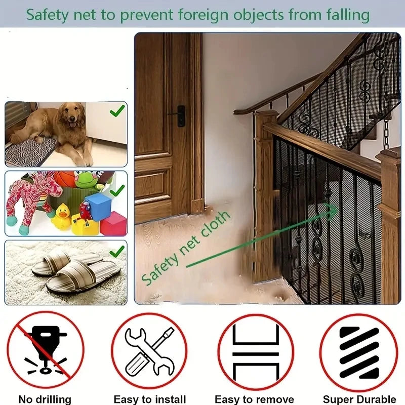 Safety Net for Kids – Durable Mesh, Multipurpose Guard for Stairs and Balconies-4