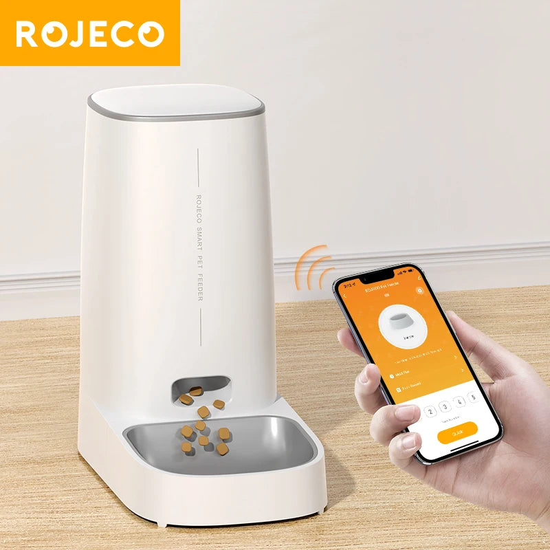 Smart Automatic Cat Feeder with WiFi and Remote Control – Large Capacity Pet Food Dispenser for Cats and Dogs-2