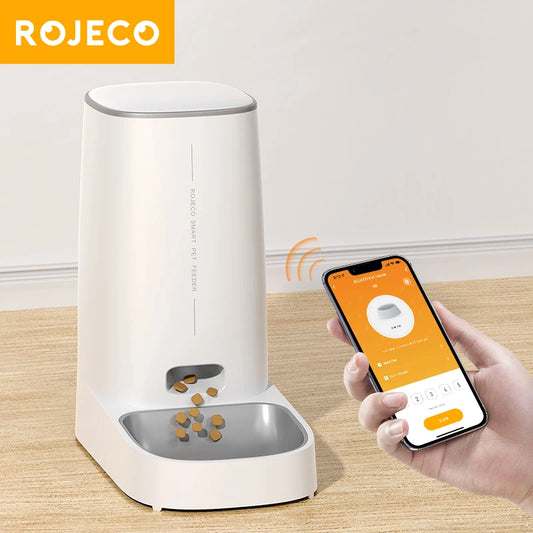 Smart Automatic Cat Feeder with WiFi and Remote Control – Large Capacity Pet Food Dispenser for Cats and Dogs-2