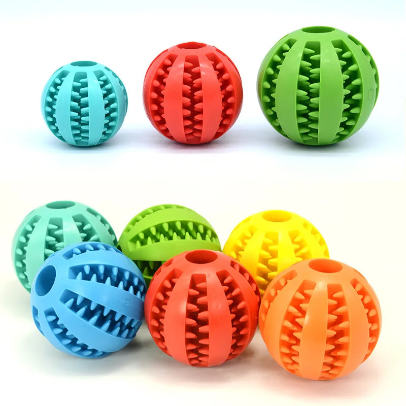 Interactive Chew Toy Ball for Small Dogs – Bite-Resistant, Tooth-Cleaning, Elastic TPR-3