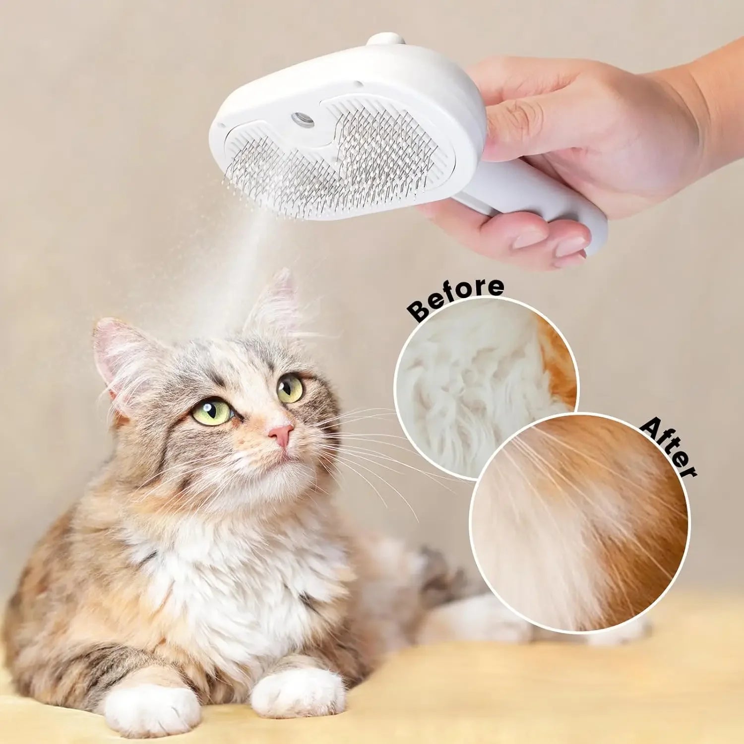 Grooming Comb for Dogs and Cats – Built-in Humidifier, Self-Cleaning, Ergonomic Design-6