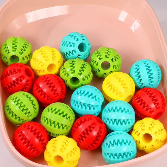 Interactive Chew Toy Ball for Small Dogs – Bite-Resistant, Tooth-Cleaning, Elastic TPR-2