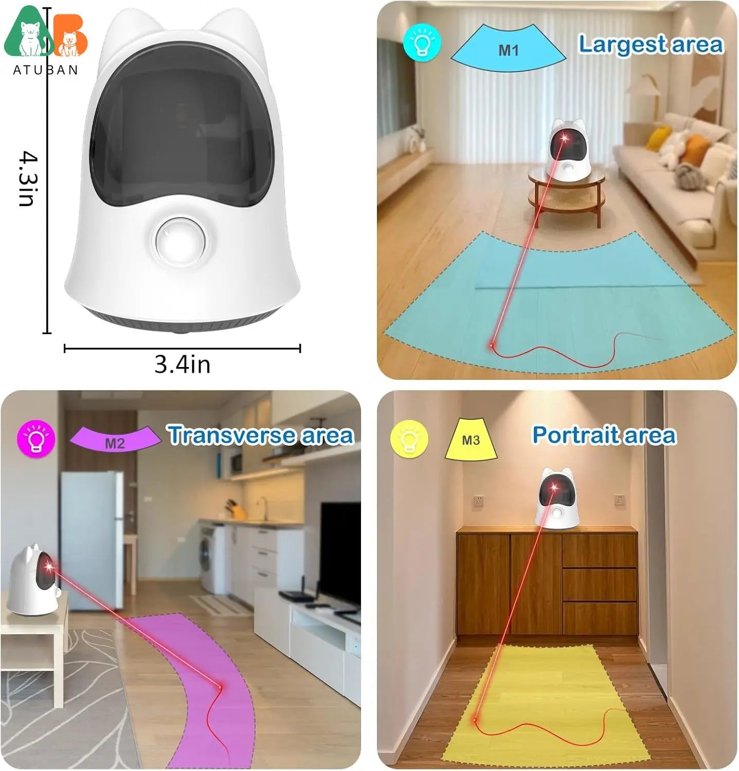 Automatic Laser Toy for Cats – Interactive, Rechargeable, Random Trajectory-6