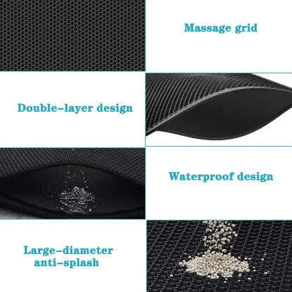 Cat Litter Mat for Cats and Dogs – Waterproof, Non-Slip, Washable Double Layer Design-4