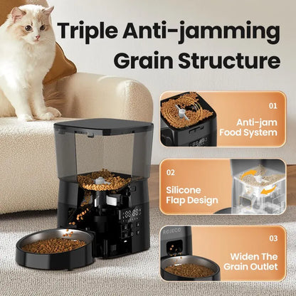 Automatic Pet Feeder with Smart Control for Cats and Dogs – Programmable Dry Food Dispenser, BPA-Free, 5L Capacity-4