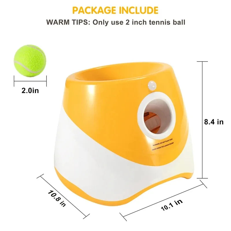 Automatic Tennis Ball Launcher for Dogs – Rechargeable, Interactive, Includes 6 Mini Balls-6