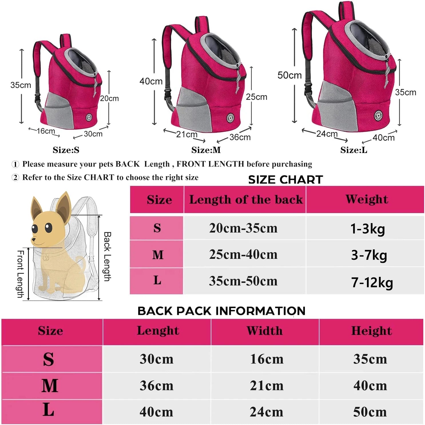 Dog Carrier Bag for Small Dogs – Breathable, Adjustable, Multi-Size Options-4