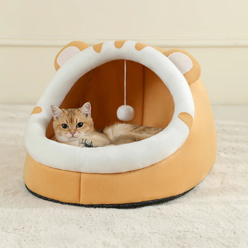 Cat Bed for Kittens – Warm Cushion, Cozy Cat Cave, Soft Fabric-3