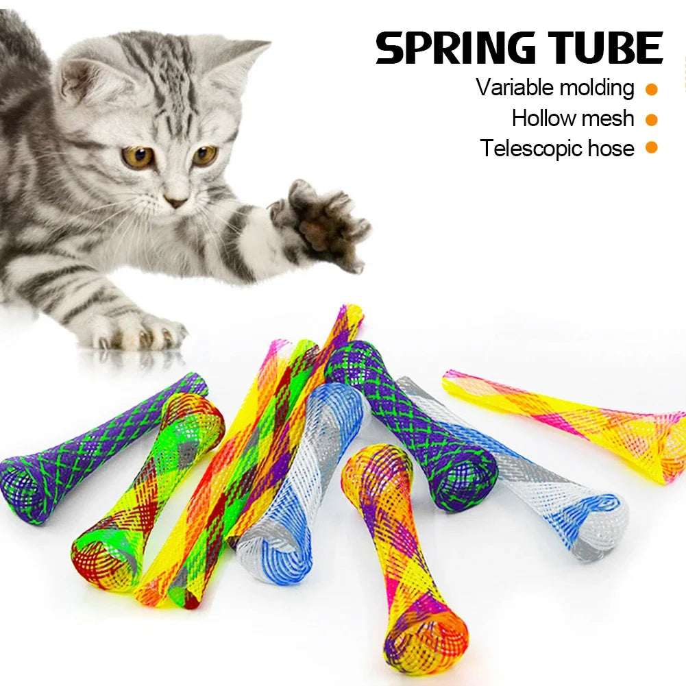 Interactive Cat Toys for Kittens – Colorful, Non-Toxic Spring Design, Engaging Play-3