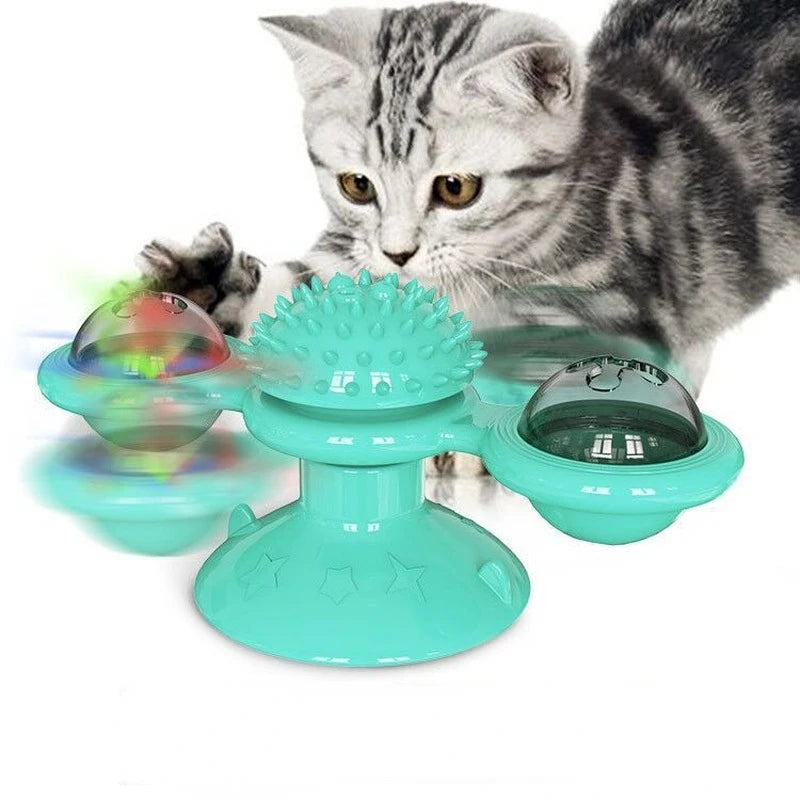 Interactive Cat Toy for Cats – Whirligig Turntable, Puzzle Game, Engaging Design-4