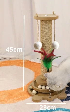Variant image for Cat Scratching Post for Cats – Durable Sisal Board, Engaging Turntable, Anti-Slip Design-2