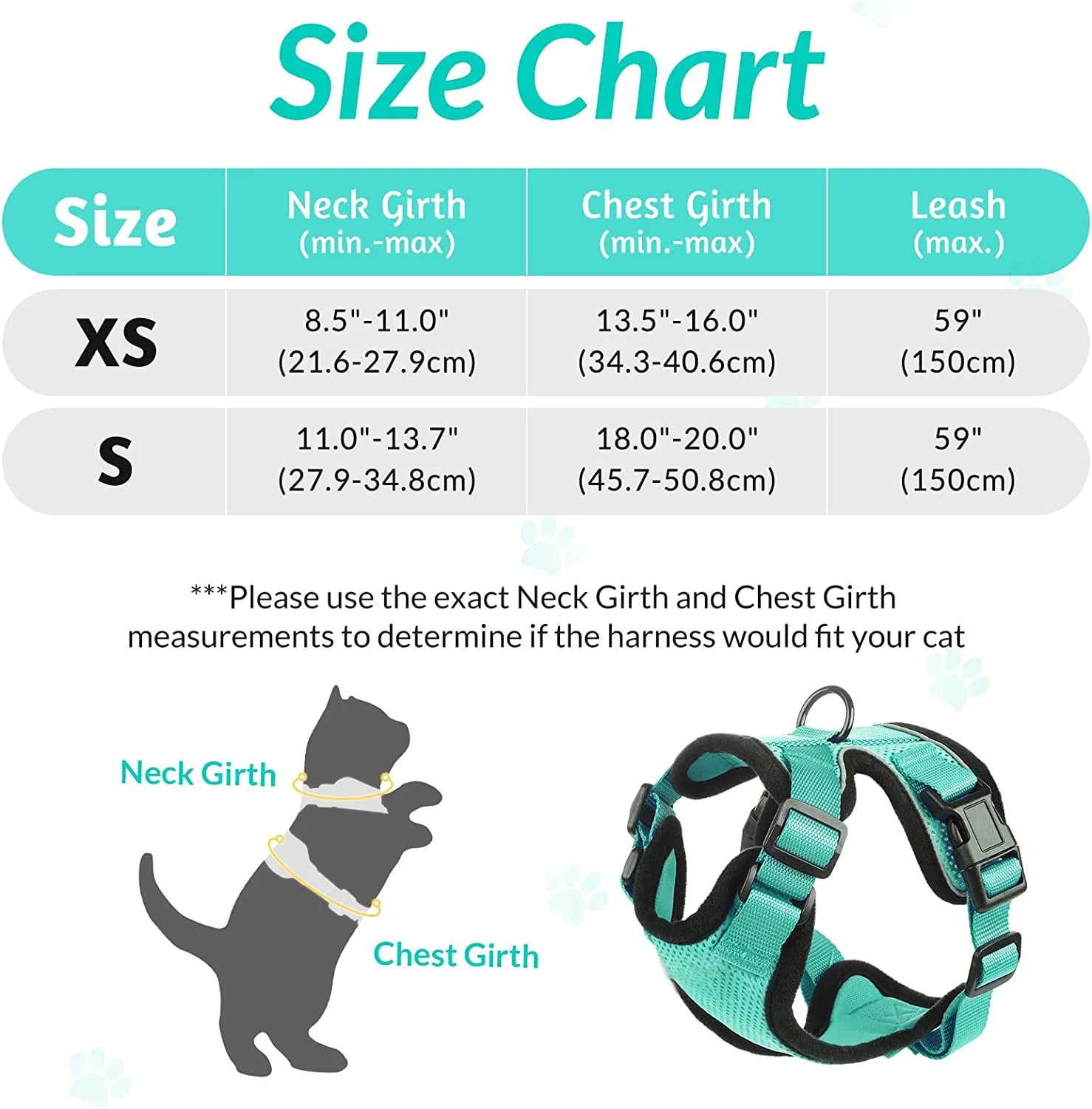 Cat Harness and Leash for Cats – Escape Proof, Soft Adjustable Vest, Lightweight Design-3