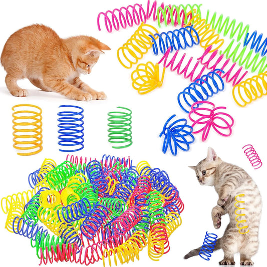 Interactive Cat Toy for Indoor Cats – Colorful, Safe Plastic Spring Coil-2