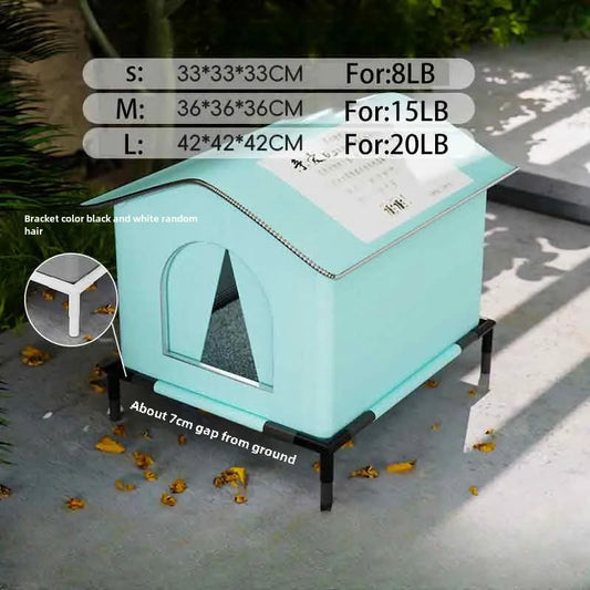Outdoor Dog House for Small Dogs – Waterproof, Foldable, Winter Warm Design-1