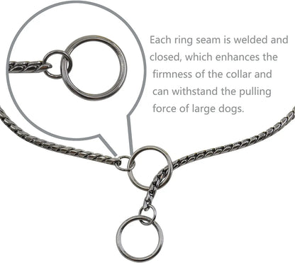 Choke Collar for Dogs – Heavy-Duty Stainless Steel, 18K Gold-Plated, Anti-Rust Design-3