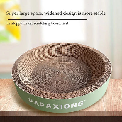 Cat Scratcher for Cats – Durable Corrugated Cardboard, Thickened Design, Round Shape-2