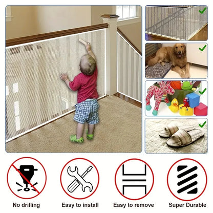 Safety Net for Kids – Durable Mesh, Multipurpose Guard for Stairs and Balconies-3