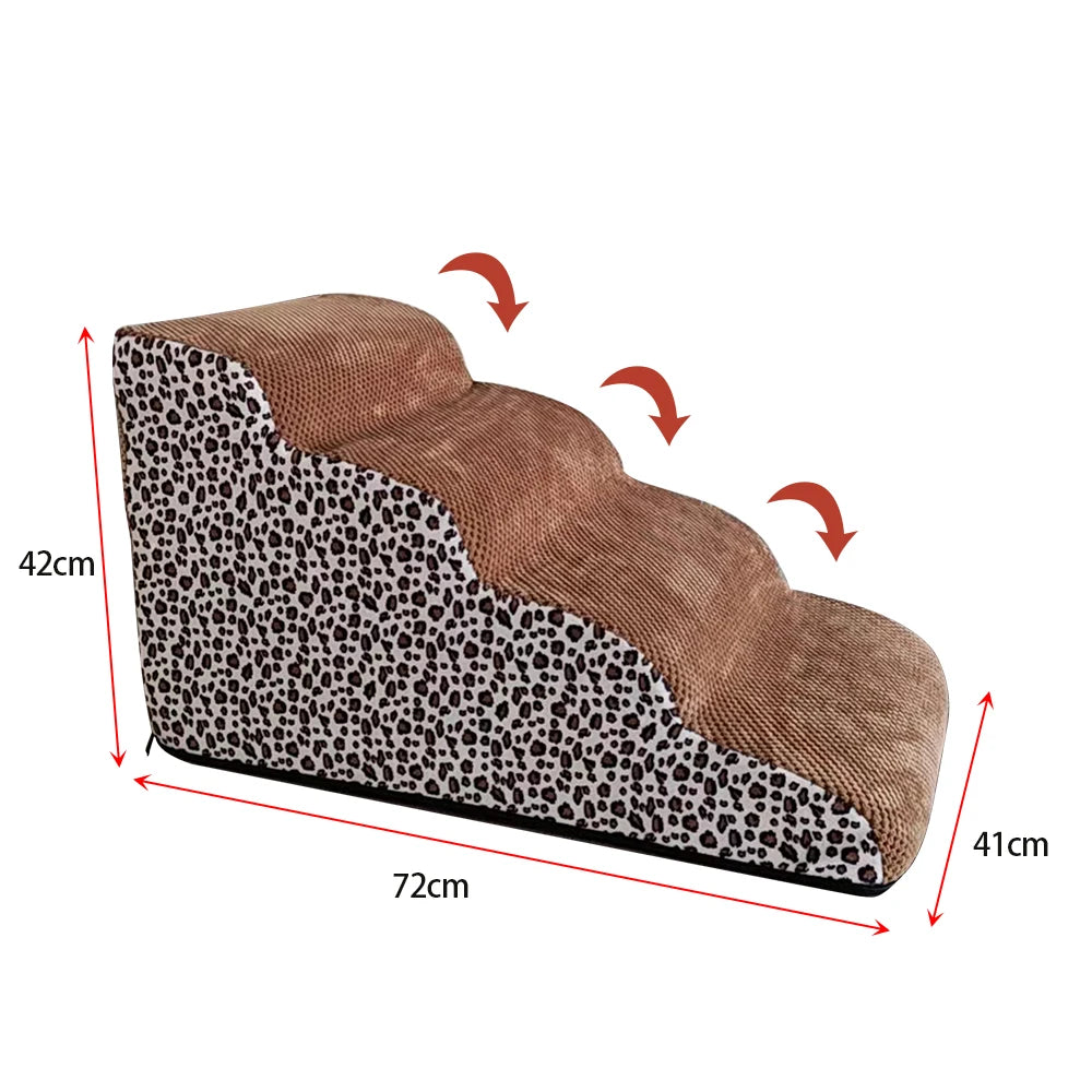 Dog Stairs for Small Dogs – Non-Slip, Removable Cover, 4-Tier Design for Beds and Couches-6